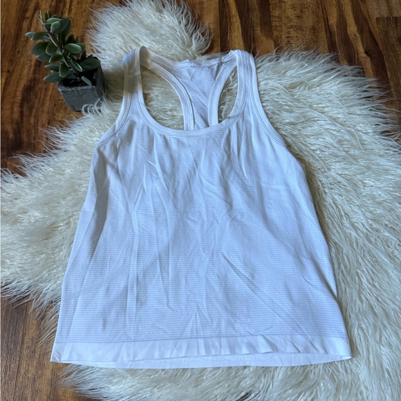 lululemon athletica Tops - Lululemon Swiftly Tech Racerback Tank Race Length White